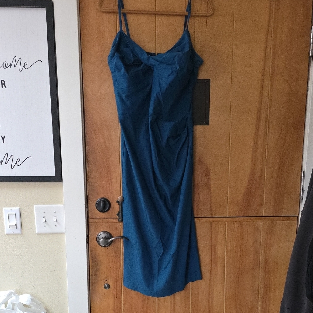 Teal Spaghetti Strap Dress